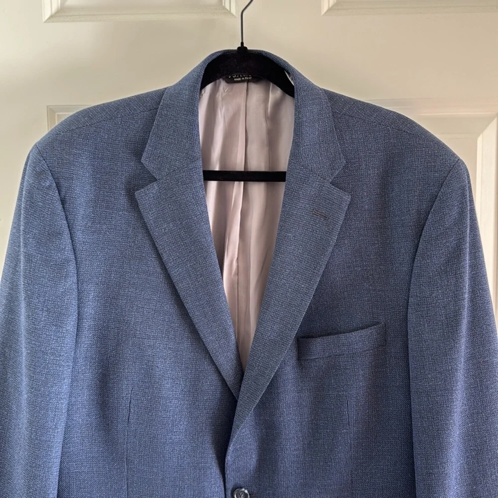 Jos. A. Bank Traveler Tailored Fit Blue Sport Coat Size 44R